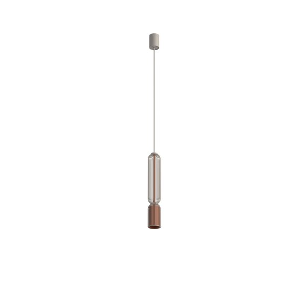 Pendelleuchte Beige Terrakotta GU10 Ø6,5 cm Modern rund