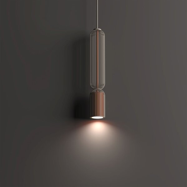 Pendelleuchte Beige Terrakotta GU10 Ø6,5 cm Modern rund