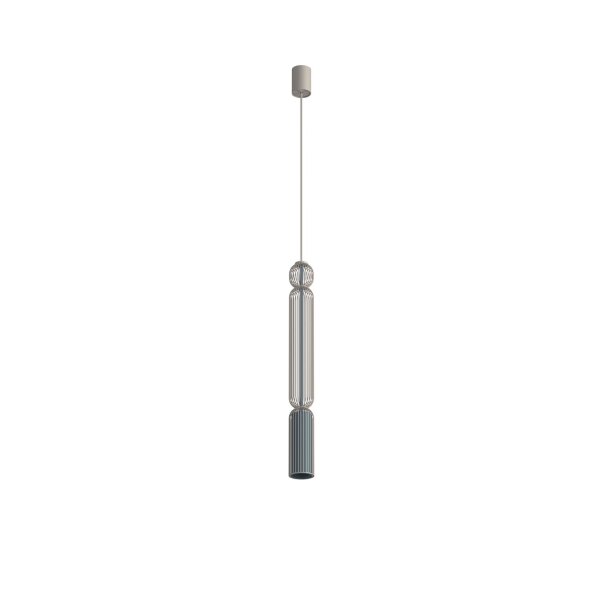 Pendelleuchte Beige Graphit Stahl GU10 Ø6,5 cm rund