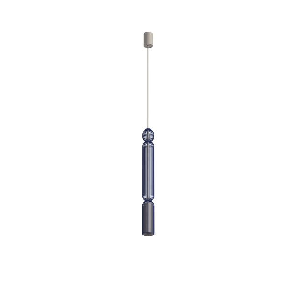 Pendelleuchte Beige Marineblau Modern GU10 Ø6,5 cm rund