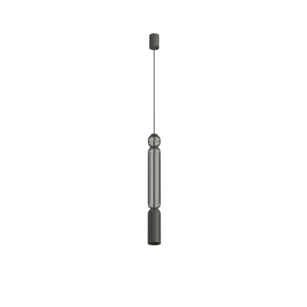 Pendelleuchte Grau Stahl GU10 Ø6,5 cm Modern rund