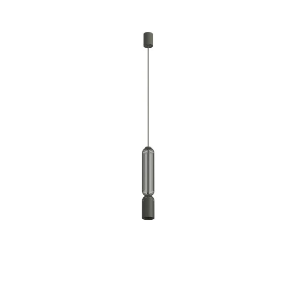 Hängelampe Grau Stahl Ø6,5 cm GU10 Modern rund