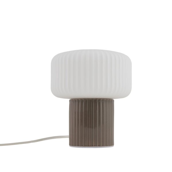 Tischleuchte Braun Glas Keramik E27 H:19 cm Modern