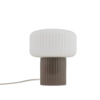 Tischleuchte Braun Glas Keramik E27 H:19 cm Modern