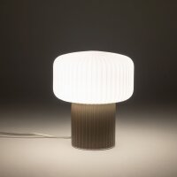 Tischleuchte Braun Glas Keramik E27 H:19 cm Modern