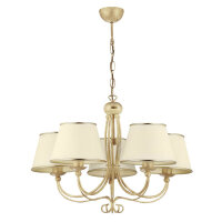 Kronleuchter in Shabby Gold Weiß BERTHA Esstisch