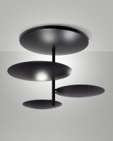 LED Deckenleuchte Schwarz 3000K L:52 cm dekorativ