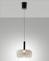 LED Pendelleuchte Glas 2700/3000/4000K &Oslash;25 cm Schwarz