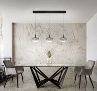 LED H&auml;ngelampe 2700/3000/4000K Rauchglas Schwarz