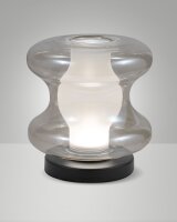 LED Tischleuchte Glas 2700/3000/4000K Schwarz B:18 cm