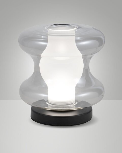 LED Tischleuchte Schwarz Rauchglas 2700/3000/4000K