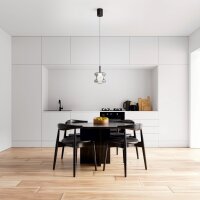 LED H&auml;ngelampe Glas 2700/3000/4000K Schwarz &Oslash;18 cm rund
