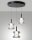 LED Pendelleuchte 2700/3000/4000K Rauchglas Schwarz