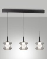 LED Pendelleuchte Schwarz 2700/3000/4000K Rauchglas