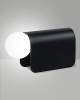 Tischleuchte Aluminium G9 Glas Schwarz H:15 cm blendarm