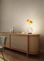 LED Tischleuchte Glas 2700/3000/4000K 22 cm Schwarz