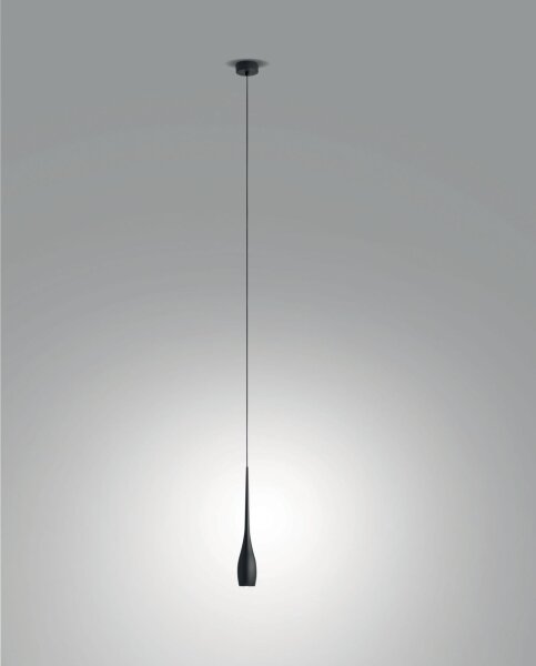 LED Hängelampe Metall Schwarz 3000K rund Ø8 cm 690 lm