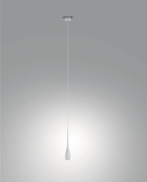 LED Pendelleuchte Metall Weiß 3000K rund Ø8 cm 690 lm