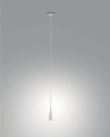 LED Pendelleuchte Metall Wei&szlig; 3000K rund &Oslash;8 cm 690 lm