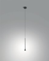 LED H&Atilde;&curren;ngelampe Schwarz Metall 3000K rund &Atilde;&tilde;8 cm 560 lm