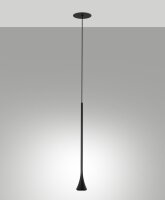 LED H&Atilde;&curren;ngelampe Metall Schwarz 3000K rund &Atilde;&tilde;4 cm 420 lm