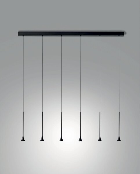 LED HÃ¤ngelampe Schwarz 3000K L:80 cm 2790 lm dekorativ
