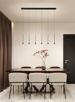 LED H&auml;ngelampe Schwarz 3000K L:80 cm 2790 lm dekorativ