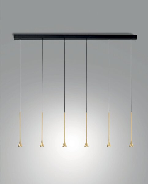 LED Pendelleuchte Messing 3000K L:80 cm 2790 lm