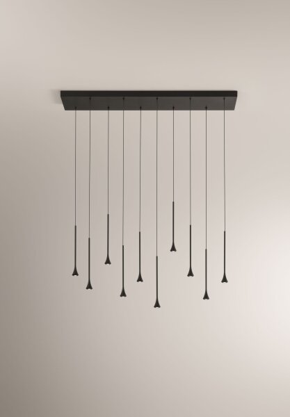 LED Hängelampe Schwarz 3000K L:70 cm 4650 lm dekorativ