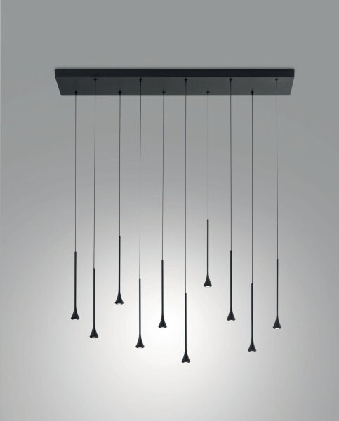 LED HÃ¤ngelampe Schwarz 3000K L:70 cm 4650 lm dekorativ