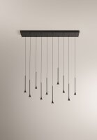 LED H&auml;ngelampe Schwarz 3000K L:70 cm 4650 lm dekorativ