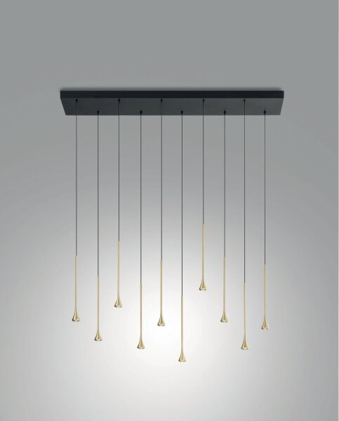 LED Pendelleuchte Messing 3000K L:70 cm 4650 lm