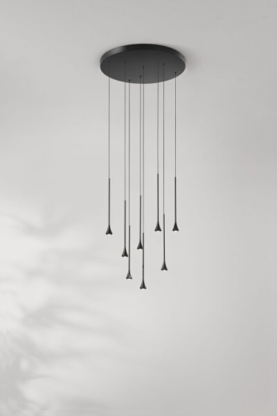 LED Hängelampe Schwarz 3000K L:50 cm 3540 lm dekorativ