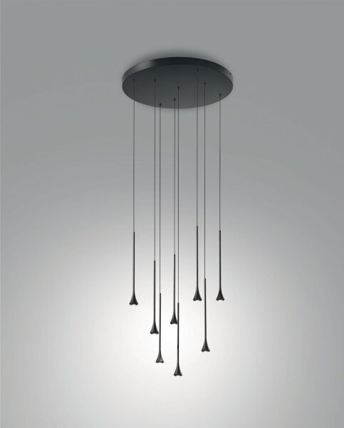 LED Hängelampe Schwarz 3000K L:50 cm 3540 lm dekorativ