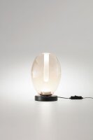 LED Tischleuchte 2700/3000/4000K Glas Schwarz H:23 cm