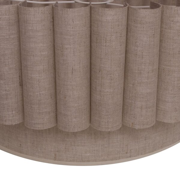 Hängelampe Stoff Grau-Beige Weiß Ø45,5 cm E27 blendarm
