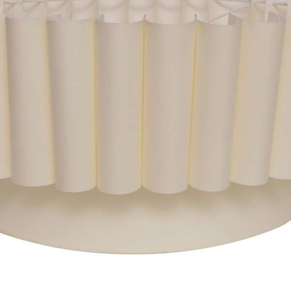 Deckenlampe Stoffschirm Ecru Weiß Ø45,5 cm E27 blendarm