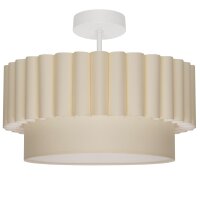 Deckenlampe Stoffschirm Ecru Wei&szlig; &Oslash;45,5 cm E27 blendarm