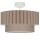 Deckenlampe Stoff Leinen Metall Beige Weiß Ø45,5 cm E27