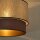 Hängelampe Stoff Grau-Beige Braun Gold rund Ø40 cm E27