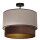 Deckenleuchte Stoff Grau-Beige Braun Gold Ø40 cm E27