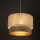 Hängelampe Stoff Grau-Beige Beige Gold Ø40 cm rund E27