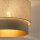 Hängelampe Stoff Grau-Beige Beige Gold Ø40 cm rund E27