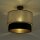 Deckenlampe Stoff Grau-Beige Schwarz Gold E27 Ø40 cm