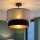 Deckenlampe Stoff Grau-Beige Schwarz Gold E27 Ø40 cm