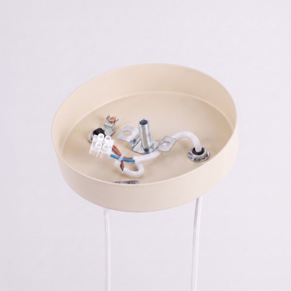 Hängelampe Stahl Beige 2-flammig G9 rund Ø15cm wohnlich