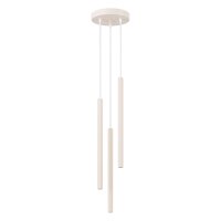 H&auml;ngelampe Stahl Beige 3-flammig G9 rund &Oslash;20cm wohnlich