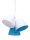 Kinderzimmerlampe Mädchen Weiß Blau Stoff