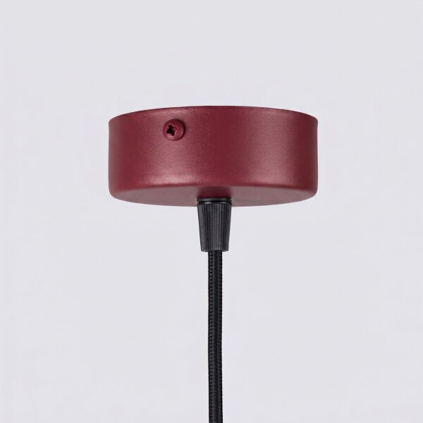 Hängelampe Stahl Burgund Modern G9 Ø2,5cm rund wohnlich