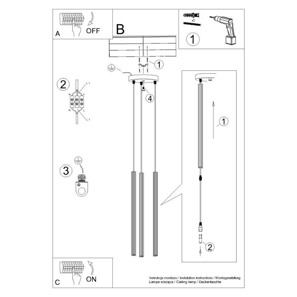 Pendelleuchte Stahl Burgund 3-flammig G9 Ø20 cm rund